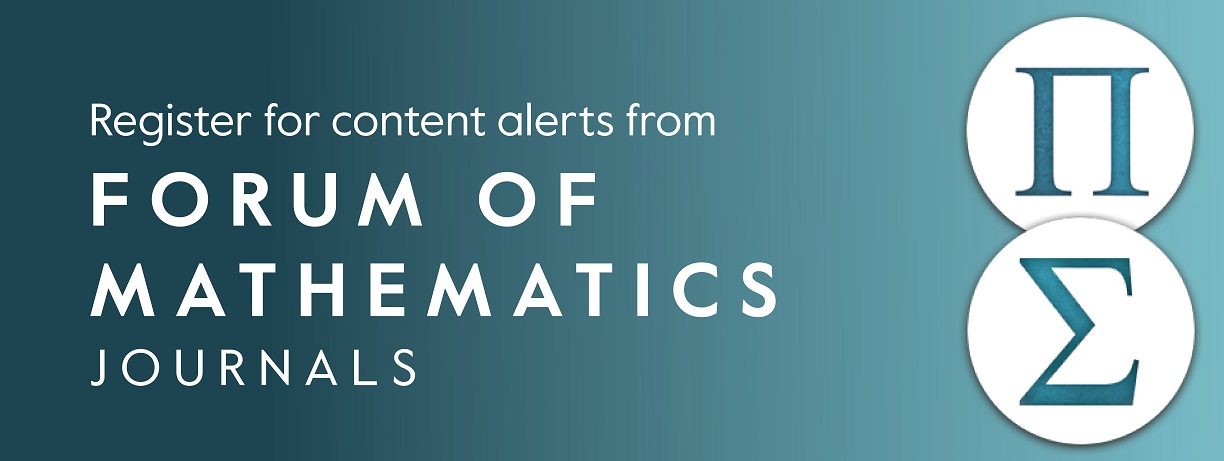 Register for content alerts from Forum of Mathematics Journals